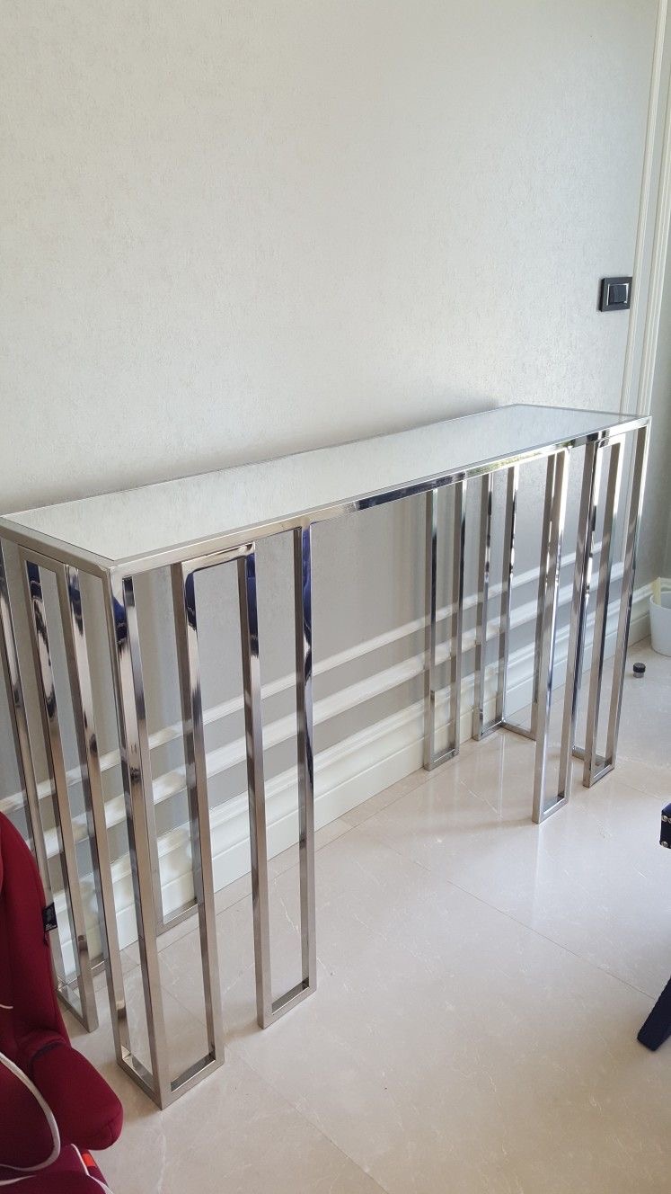 Khung chân kệ console inox - ảnh 7